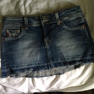 Miss me denim camo skirt